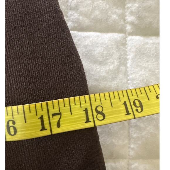 LES COPAINS Womens Trousers Brown High Waisted Wool Blend Straight Leg 44 US 8 - Picture 7 of 11